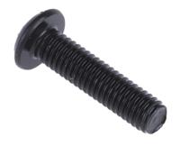 281-209 RS PRO Black, Self-Colour Steel Hex Socket Button Screw, ISO 7380, M3 x 12mm