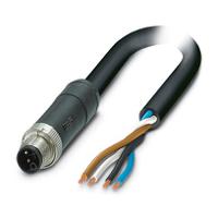 1425026 Phoenix Contact 14250 Shielded 1.5 mm² 4 Core Power Cable, Black, Grey Polyurethane PUR, 3m