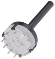 ck1060 Lorlin, 6 Position DPST Rotary Switch, 150 mA, Solder