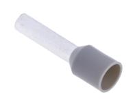 157-1250 RS PRO Insulated Crimp Bootlace Ferrule, 12mm Pin Length, 2.8mm Pin Diameter, 4mm² Wire Size, Grey
