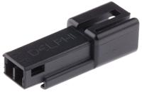 12047663 Delphi, Metri-Pack 150 Automotive Connector Plug Black Cable Mount 2 Way, Crimp Termination