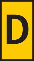 561-01044-wic1-d-pa66-ye HellermannTyton WIC Snap On Cable Markers, Yellow, Pre-printed "D", 2 → 2.8mm Cable, for Cables and Wires,