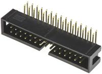 t821130a1r100ceu Amphenol Communications Solutions T821 Series Right Angle Through Hole PCB Header, 30 Contact(s), 2.54 mm Pitch, 2 Row,