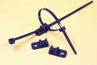 151-00997-mcctam1-pa66mp-bu HellermannTyton Self Adhesive Blue Cable Tie Mount 10.3 mm x 20.7mm, 5mm Max. Cable Tie Width