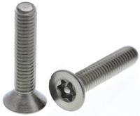621-2552 RS PRO Plain Flat Stainless Steel Tamper Proof Security Screw, M4 x 20mm
