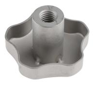 478-624 RS PRO Silver Multiple Lobes Clamping Knob, M10, Threaded Hole