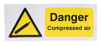 763-1579 RS PRO Self-Adhesive General Hazard Hazard Warning Sign (English)
