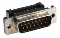 1658613-3 TE Connectivity Amplimite HDF-20 15 Way Right Angle Cable Mount D-sub Connector Plug, 2.76mm Pitch