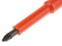 911-1130 ITL Insulated Tools Ltd Pozidriv Insulated Screwdriver, PZ1 Tip, 75 mm Blade, VDE/1000V, 152 mm Overall