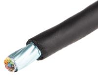 45096-bk005 Alpha Wire Xtra-Guard 4 Performance Cable Control Cable, 6 Cores, 0.23 mm² 24 AWG, Screened, 30 m, Black Thermoplastic