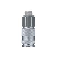 18kaaw17mpn Legris Nickel Plated Brass Male Pneumatic Quick Connect Coupling, BSPP 3/8 in Male 23mm Male Thread