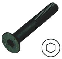 281-372 RS PRO Black, Self-Colour Steel Hex Socket Countersunk Screw, DIN 7991, M3 x 6mm