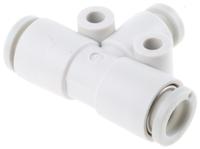 kq2t06-04a SMC KQ2 Series Tee Tube-to-Tube Adaptor Push In 4 mm, Push In 6 mm to Push In 6 mm, Tube-to-Tube Connection Style