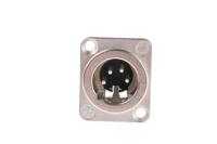 nc4md-lx Neutrik Panel Mount XLR Connector, Male, 50 V, 4 Way, Silver over Nickel Plating
