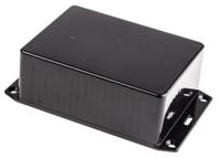 1591sflbk Hammond 1591 Series Black Flame Retardant ABS Enclosure, IP54, Flanged, Black Lid, 110 x 82 x 40mm