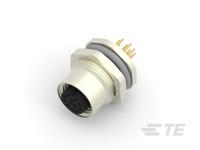 t4141012121-000 TE Connectivity Circular Connector, 12 Contacts, Rear, M12 Connector, Socket, Female, IP67, M12 Series