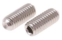 187-0765 Plain Stainless Steel Hex Socket Set M5 x 12mm Grub Screw