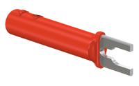 230480-22 Staubli Insulated Crimp Spade Connector, Red