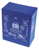fl-249 Block 9V ac 2 Output Through Hole PCB Transformer, 24VA