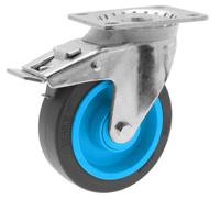374552 Guitel Hervieu Braked Swivel Castor Wheel, 250kg Capacity, 125mm Wheel
