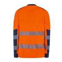 tshirlghl01oml T2S TSHIRLGHL01 Orange/Navy Unisex Hi Vis T-Shirt, L