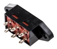t22205babe Arcolectric (Bulgin) Ltd Panel Mount Slide Switch DPDT 16 A @ 250 V ac Slide