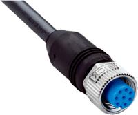 yf2a18-050ua5xleax Sick, YF2A18 Series, Female Connector M12 to Open Lead Connector & Cable, 8 Core 5m Cable