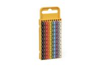 561-03100-wic3-0-9-pa66-special HellermannTyton WIC3 Snap On Cable Markers, assorted colours, Pre-printed "0 → 9", 4.3 → 5.3 Cable,