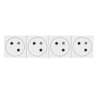 077144l Legrand Mosaic White 4 Gang Plug Socket, 16A, Indoor Use
