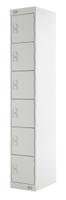 833-2926 RS PRO 6 Door Steel Light Grey Storage Locker, 1800 mm x 300 mm x 300mm