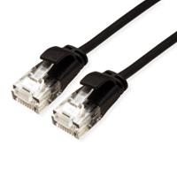 21153953-100 Roline, 1m Cat6a, Black RJ45 to Male RJ45 Male, UTP Unshielded, Terminated LSZH Sheath