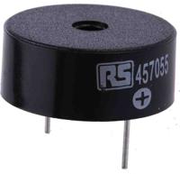 171-0850 RS PRO 95dB Through Hole Continuous Internal Piezo Buzzer, 23.5 (Dia.) x 9.5mm, 3V dc Min, 30V dc Max
