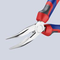 25-25-160 Knipex Long Nose Pliers, 160 mm Overall, Angled Tip, 50mm Jaw