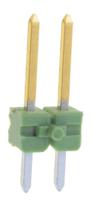 825433-2 TE Connectivity AMPMODU MOD II Series Straight Through Hole Pin Header, 2 Contact(s), 2.54 mm Pitch, 1 Row, Unshrouded