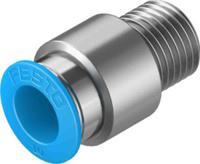 qs-14-10-i-50 Festo Straight Threaded Adaptor, R 1/4 Male to Push In 10 mm, Threaded-to-Tube Connection Style, 133188