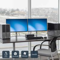 sv431dpddua2 StarTech.com 4 Port Dual Monitor USB DisplayPort KVM Switch, 3.5 mm Stereo 3840 x 2160 Maximum Resolution