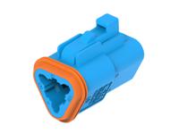 dt06-3s-te07 TE Connectivity, DT06-3S Automotive Connector Socket Blue Cable 3 Way, Cable Termination DT06-3S-TE07