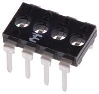 1825190-3 TE Connectivity Shunt Black DIP Switch 8 Way 4 Row 2.54mm Pitch