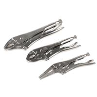 847-3768 RS PRO 3-Piece Locking Plier Set, 250 mm Overall