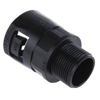 7tca296000r0797-al28m25abl Adaptaflex Straight, Conduit Fitting, 28mm Nominal Size, M25, Nylon 66, Black IP66 rating