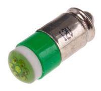 204-647 RS PRO Green LED Indicator Lamp, 12V dc, Midget Groove Base, 6mm Diameter, 35mcd