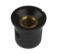 259-6929 RS PRO 16.2mm Black, Grey Potentiometer Knob for 6mm Shaft Splined