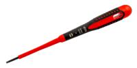 be-8220s Bahco Slotted  Screwdriver, 3 x 0.5 mm Tip, 100 mm Blade, VDE/1000V, 222 mm Overall