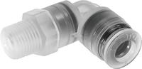npqp-l-r18-q6-fd-p10 Festo NPQP Series Elbow Threaded Adaptor, R 1/8 Male to Push In 6 mm, Threaded-to-Tube Connection Style, 133053