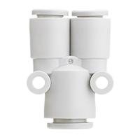 kq2u08-10a SMC KQ2 Series Union Y, Push In 10 mm to Push In 8 mm, Tube-to-Tube Connection Style