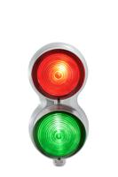 265-5872 RS PRO Green, Red Traffic Light LED Beacon, 2 Lights, 120 → 240 V ac, Surface Mount