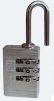 196-3964 RS PRO Combination Aluminium Combination Padlock, 3mm Shackle, 23mm Body