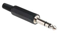 392-665 RS PRO Jack Connector 6.35 mm Cable Mount Stereo Plug, 3Pole