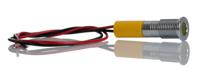 249-4325 RS PRO Yellow Panel Mount Indicator, 24V dc, 8mm Mounting Hole Size, Lead Wires Termination, IP67