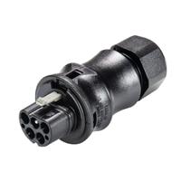 9604241531 Wieland RST CLASSIC Series Connector, 4-Pole, Male, 4-Way, Push-In, 20A, IP66, IP68, IP69